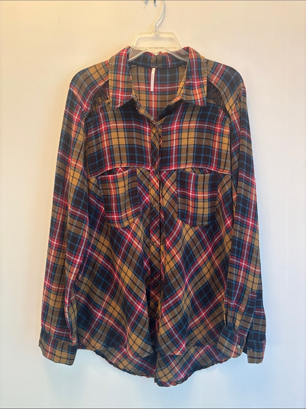Free People | Fall Nights Plaid Tunic Sz L